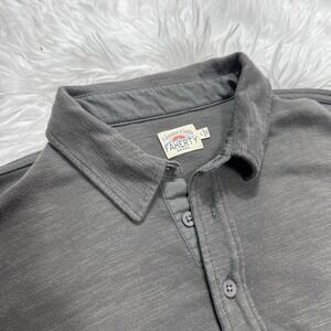 FAHERTY Long Sleeve Knit Polo Men's Large Unique Taupe Color Casual Golf Active